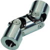 Universal double joint with plain bearing